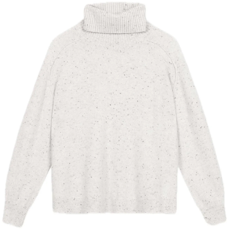 REPEAT CASHMERE  Tweed boxy fit sweater grau