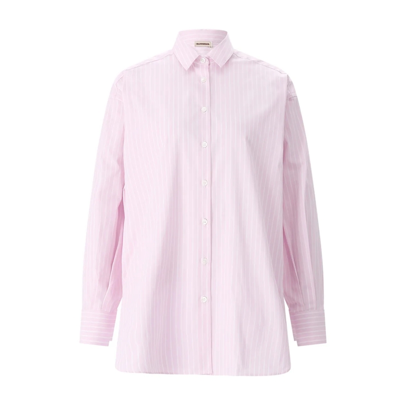 Blooming Bluse Gestreifte Hemdbluse Loreto pink
