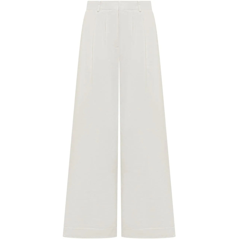 Palm Angels Chino Pantaloni GB Label Cuffed weiß