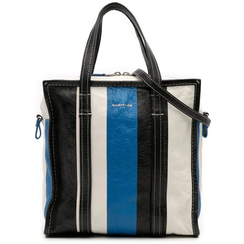 Balenciaga Schultertasche S Lambskin Bazar Shopper Satchel blau