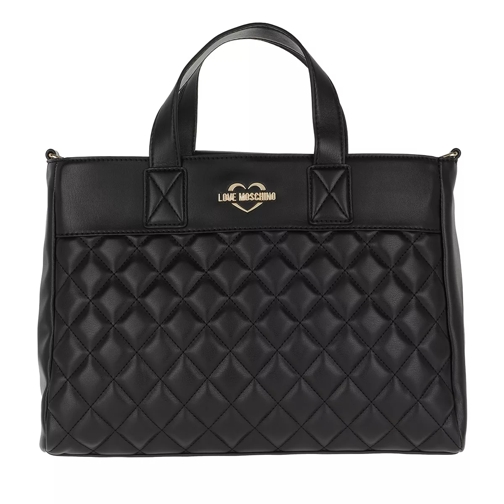 Love Moschino Quilted Shopping Bag Black/Gold Sporta