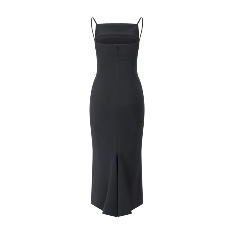 Givenchy Minikleid Draped Detail Midi Dress With Fitted Silhouette Black(Image 7)