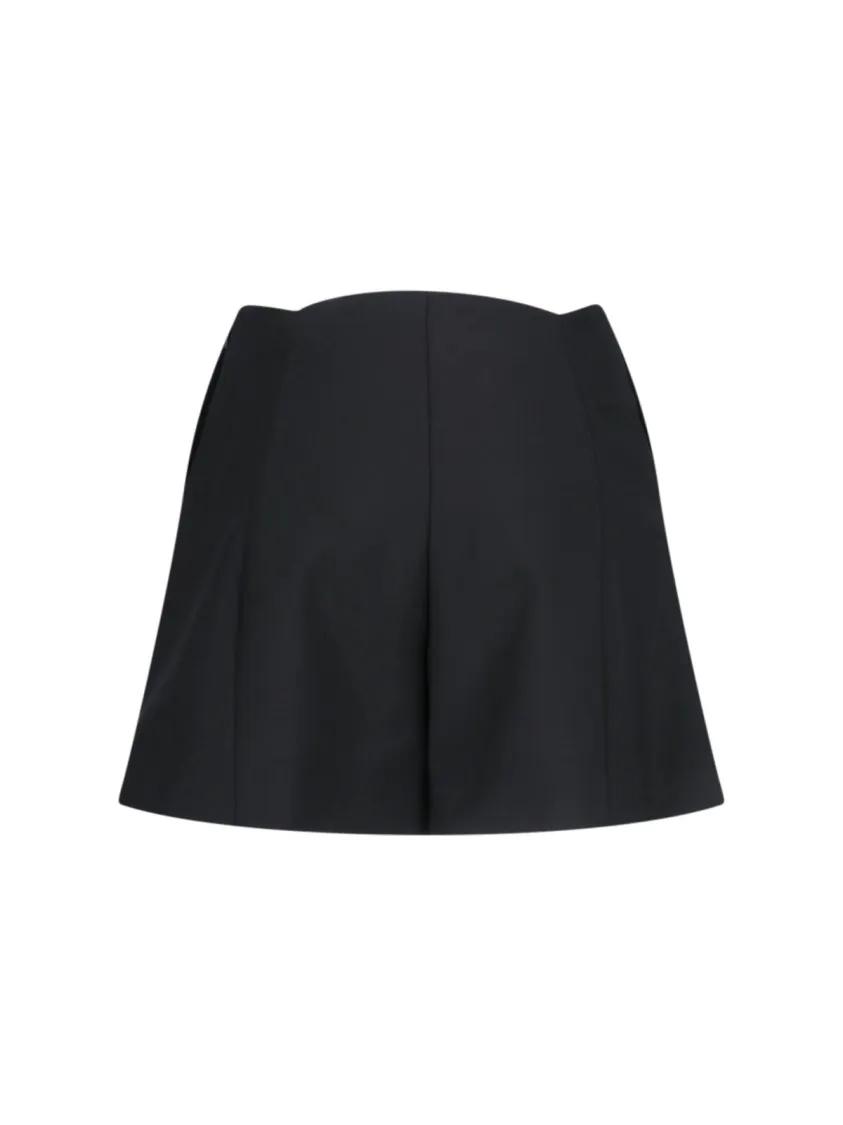 ショートパンツ Givenchy Asymmetrical High-Waisted Black Wool And Mohair Givenchy Asymmetrical High-Waisted Black Wool And Mohair Sh