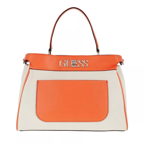 Guess Uptown Chic Large Satchel Bag Orange Borsa a tracolla