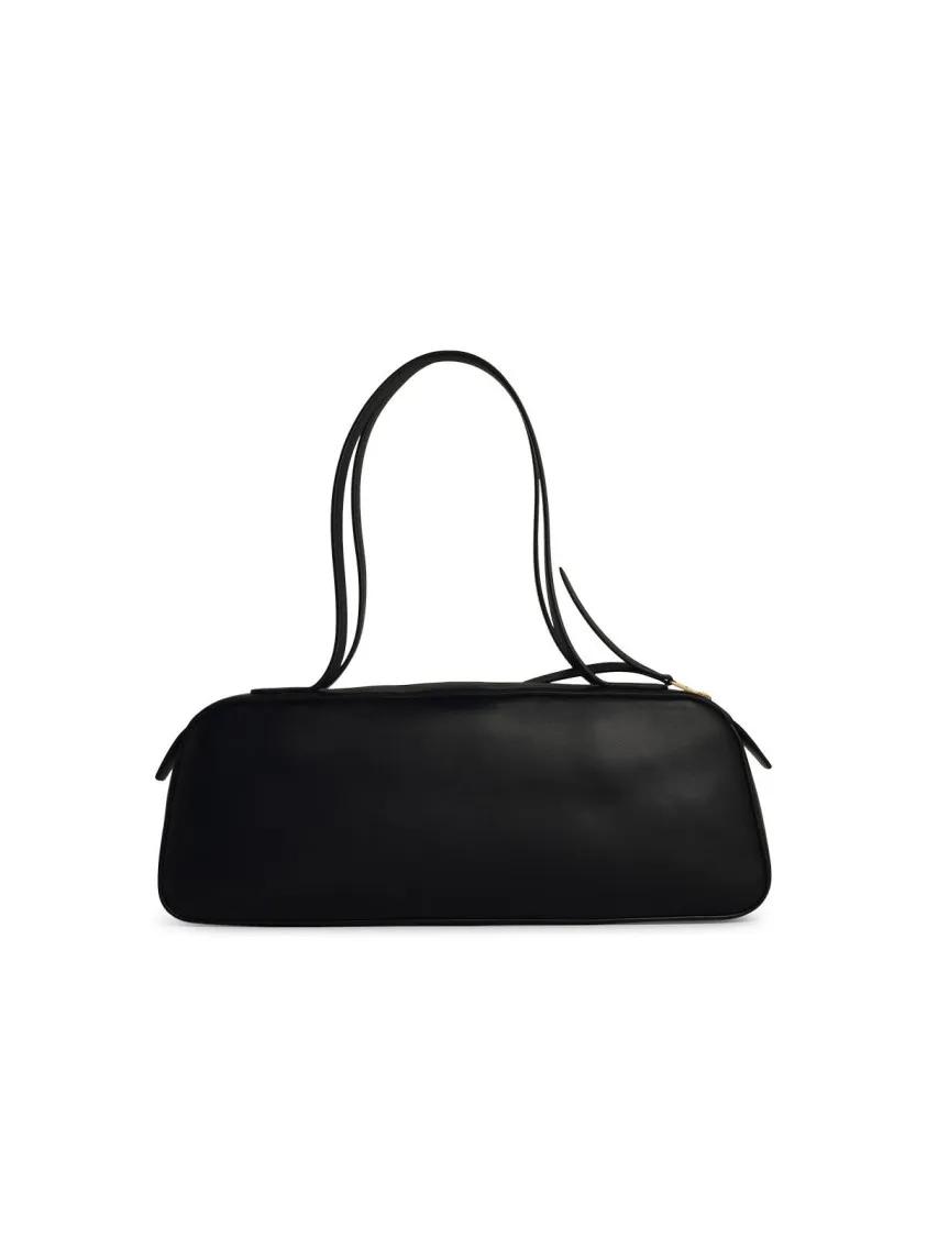 Khaite Crossbody bags 'Smona' Black Leather Bag in zwart