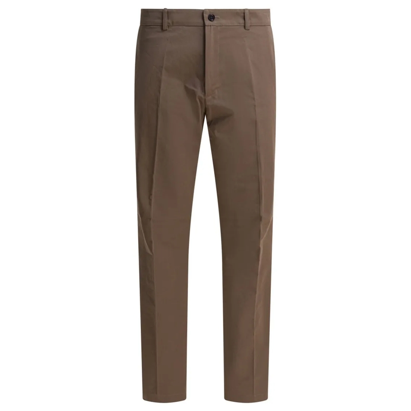 Burberry Anzugshose Fitted Cotton Chino Pants Brown