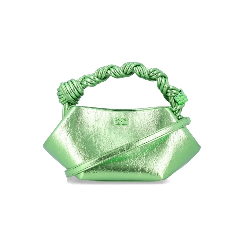 GANNI Schultertasche Metallic Mini Bou Bag Green