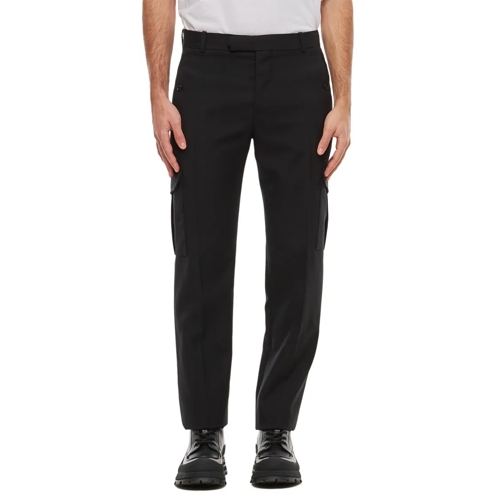 Alexander McQueen  Wool Gabardine Trousers Black