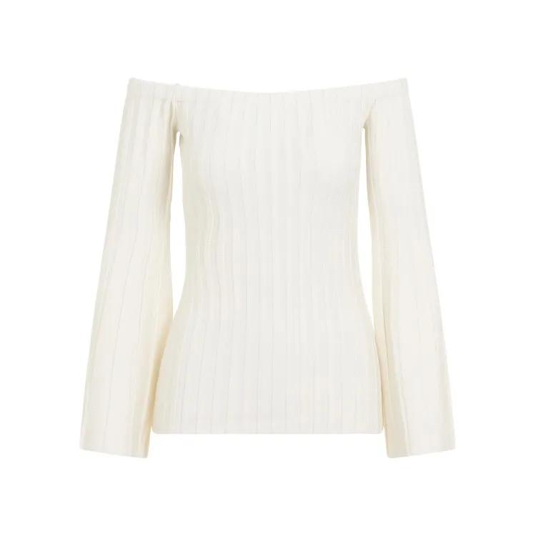 Gabriela Hearst - Ivory White Virgin Wool Nelson Sweater - Größe S - weiß