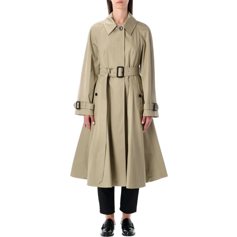 Burberry Overgangsmantel Beige Gabardine Ellingham Fit-And-Flare Coat Neutrals
