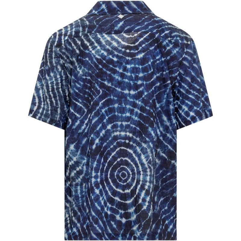 Marcelo Burlon Legeres Oberteil Camicia Soundwaves dunkelblau(Image 2)
