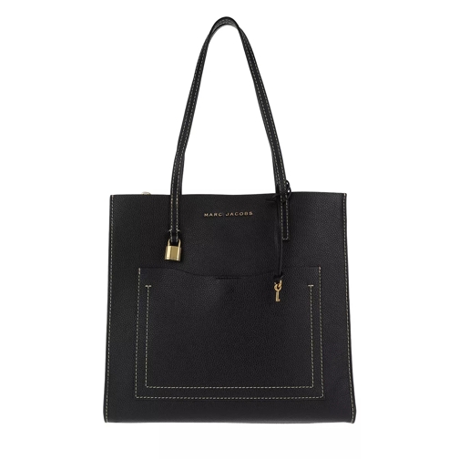 Marc Jacobs The Grind T Pocket Tote Leather Black/Dark Cherry Tote