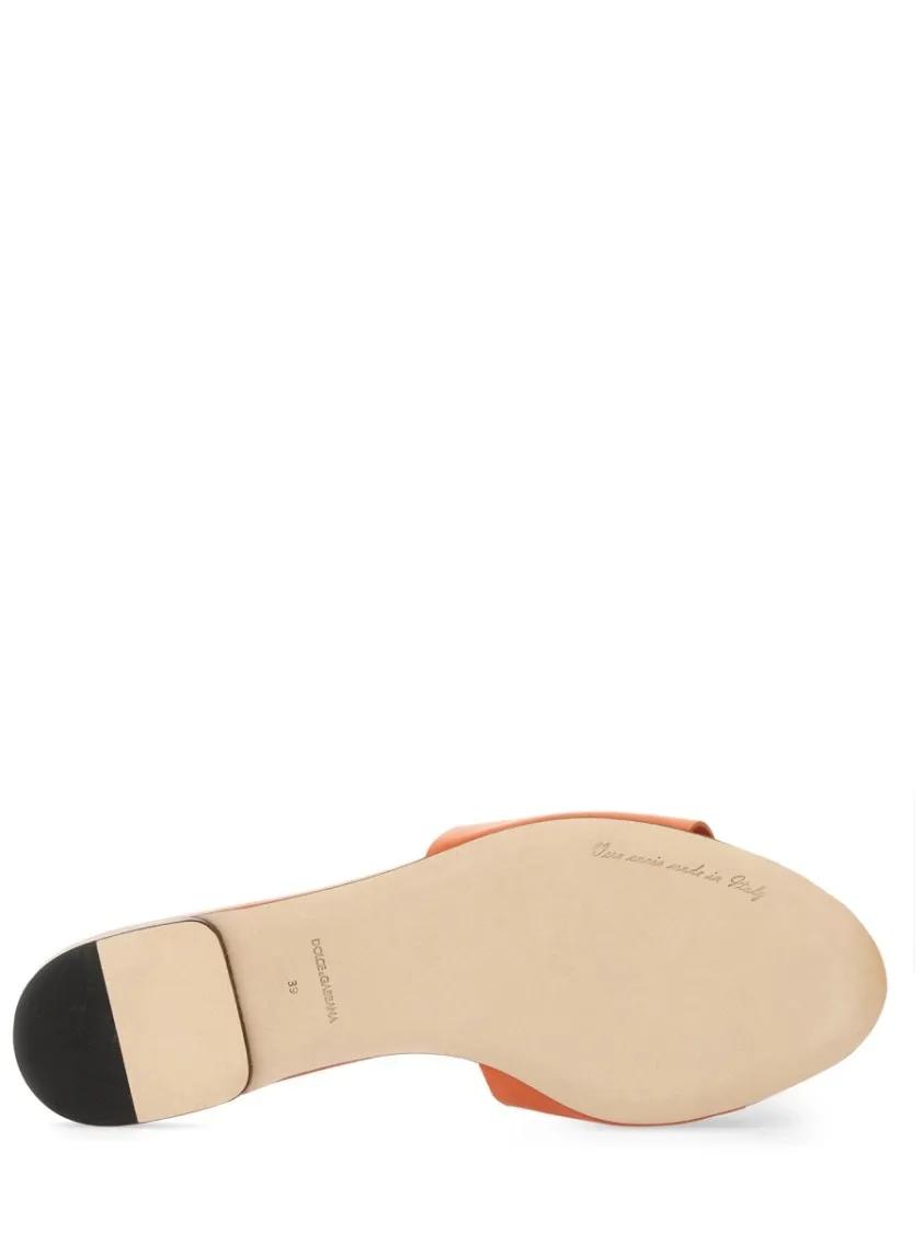 Thumbnail - Dolce&Gabbana Sandalen - Slide Sandal With Logo - Gr. 36 (EU) - in Orange - für Damen