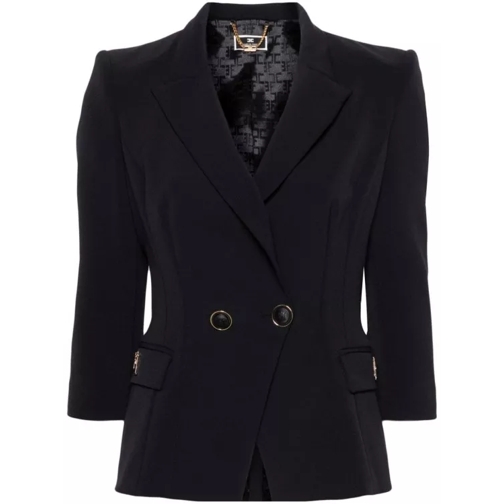 Elisabetta Franchi Double-Breasted Blazer Black 