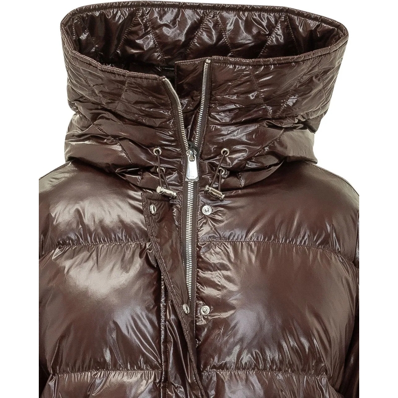 Pinko Daunenjacke Giacca Impasto Trapuntata con Cappuccio braun(Image 4)
