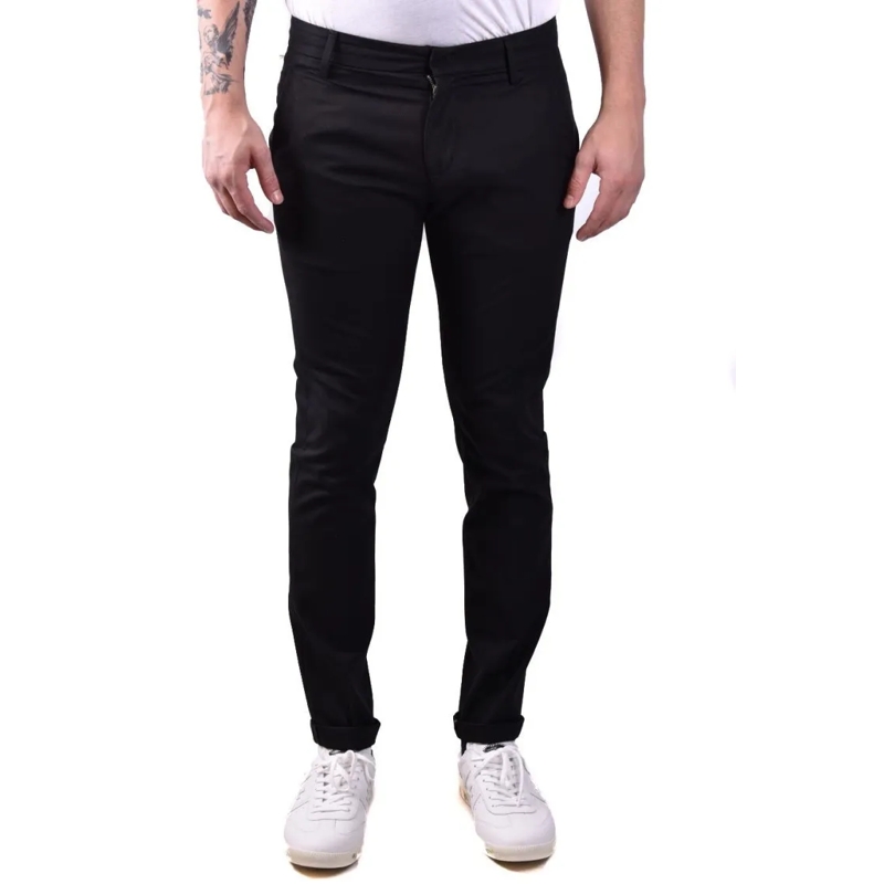 Dondup Pantalon Black Cotton Pants Black