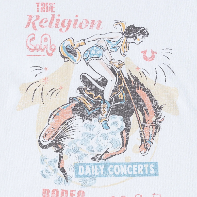 True Religion Top T-Shirt RODEO weiss(Image 5)