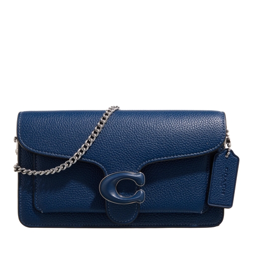 Coach Leather Covered C Closure Tabby Chain Clutch lh/deep blue Cross body-väskor