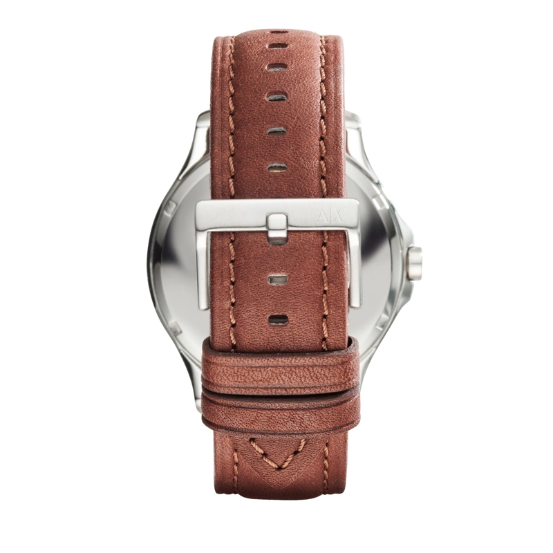 Armani Exchange Automatikuhr Armani Exchange Three-Hand Date Brown Leather Watc Brown(Image 6)