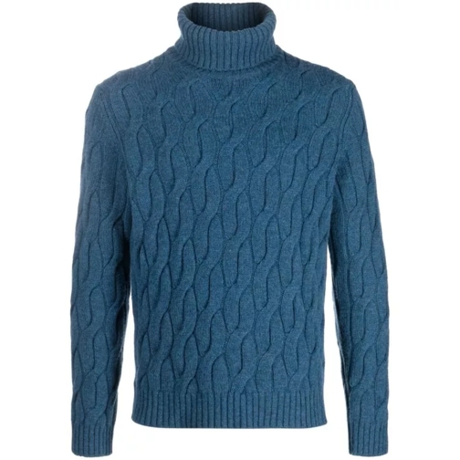 Zanone Blue Wool Sweater Blue Pull en laine