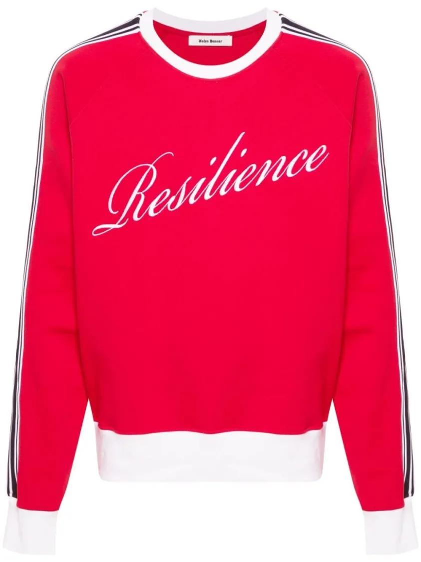Thumbnail - Wales Bonner - Sweatshirt With Slogan - Größe XL - rot