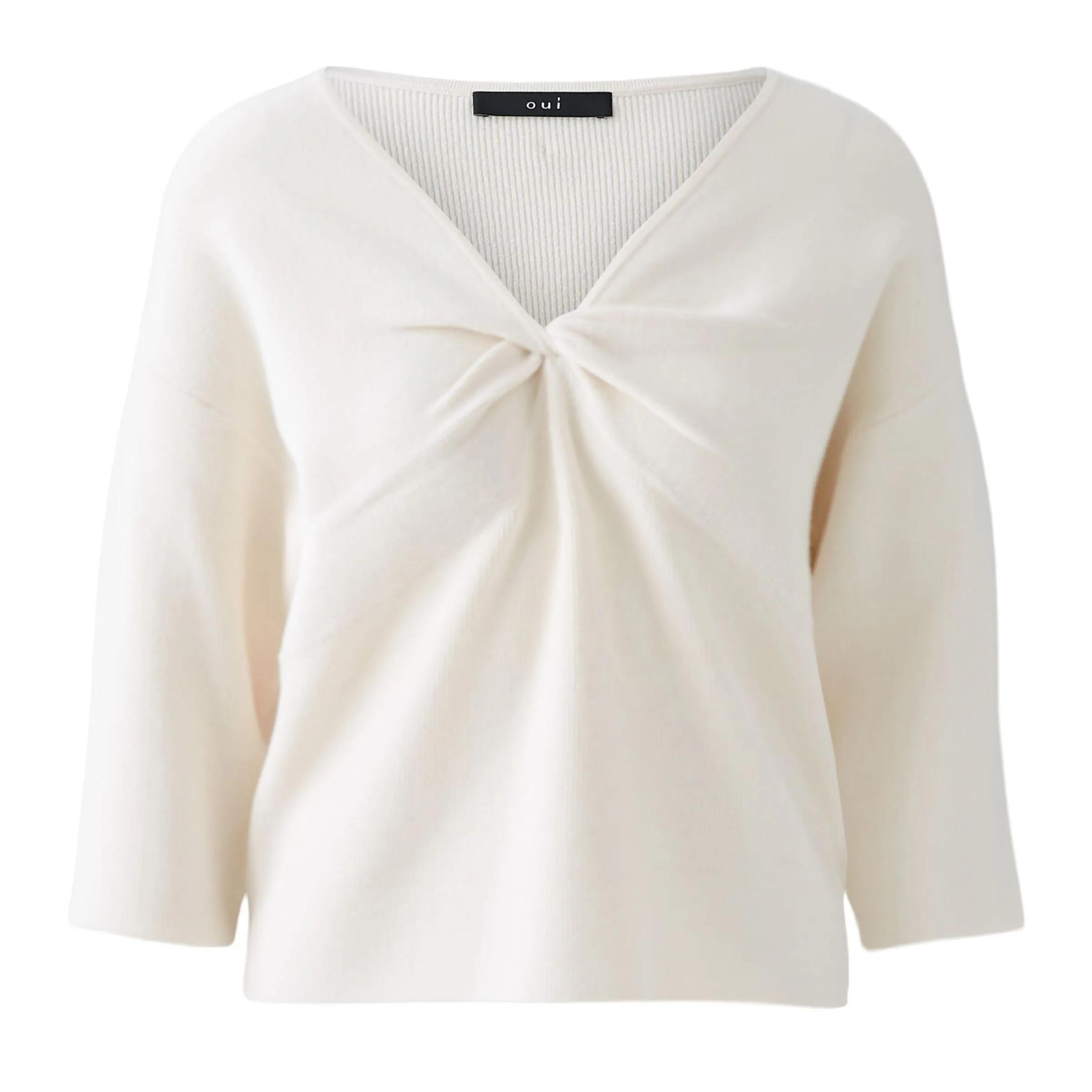 Thumbnail - Oui - Pullover - Größe 40 DAMEN - weiß