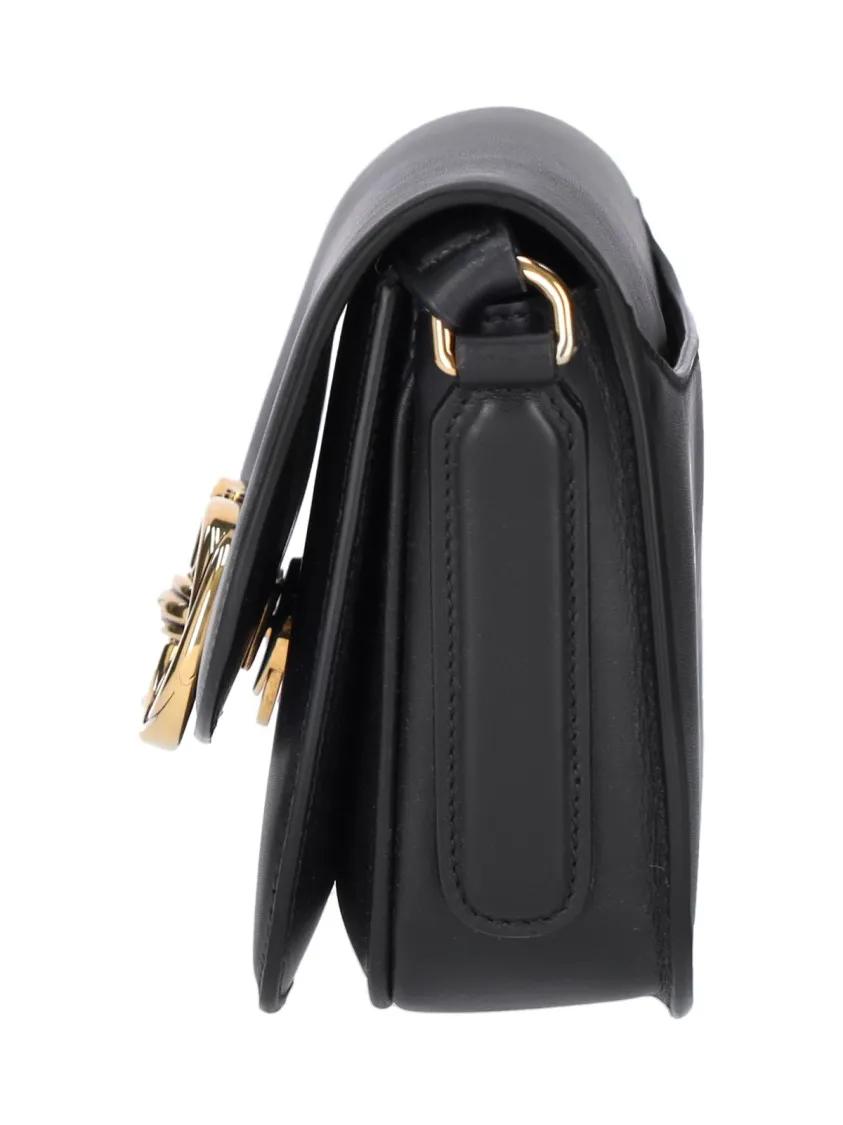 Thumbnail - Salvatore Ferragamo Hobo Bags - "Trapezio" Black Leather Crossbody Bag - Gr. unisize - in Schwarz - für Damen