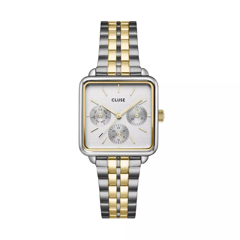 CLUSE Chronographe La Tétragone Multi Uhr Silber