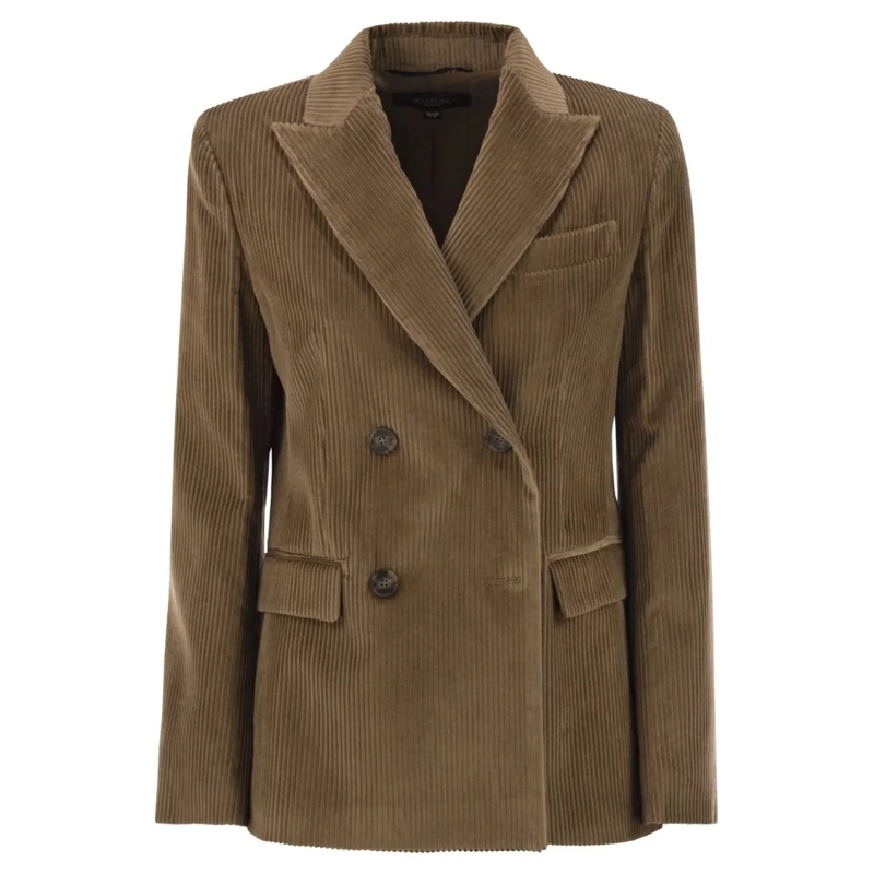 Max Mara Blazer Katanga - Cotton Velvet Blazer Grey