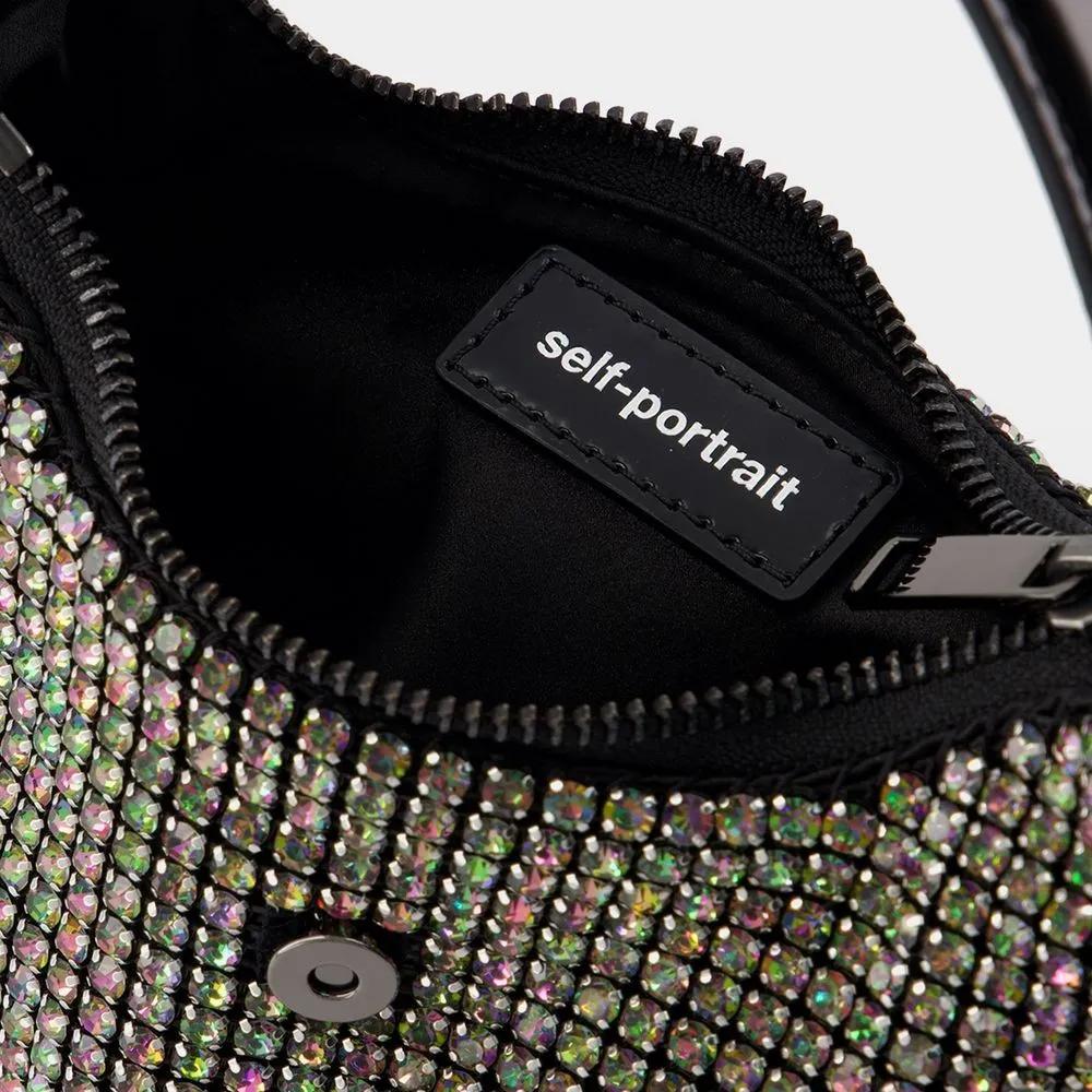 self-portrait Hobo bags Rhinestone Crescent Shoulder Bag Synthetic Mul in meerkleurig