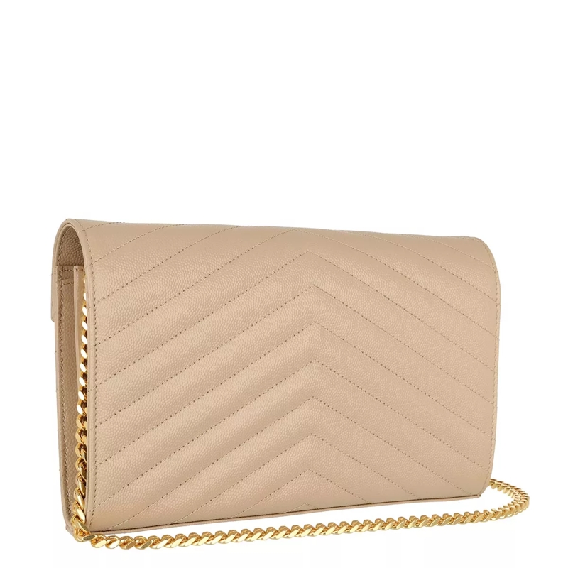 Saint Laurent Crossbody Bag Ysl Chain Wallet Monogram Dark Beige(Image 4)