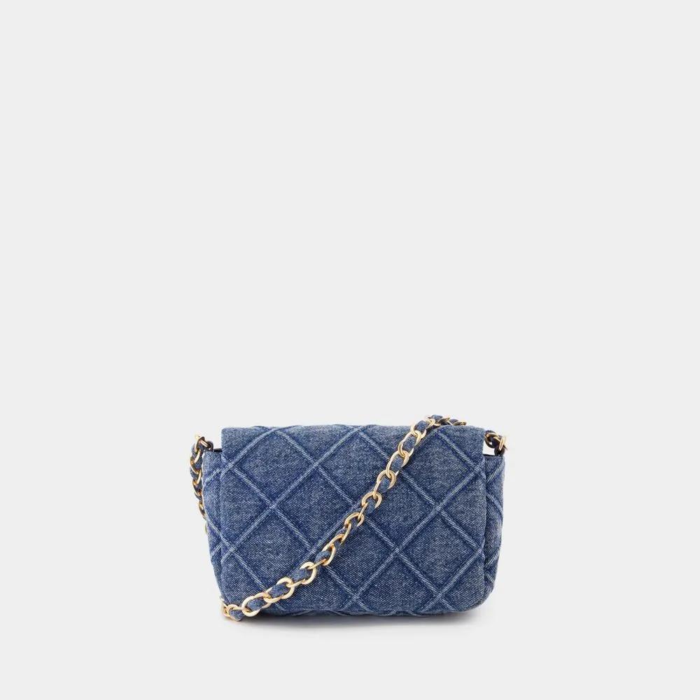 Vanessa Bruno Blauwe Katoenen Crossbody met Rhinestones Blue Dames