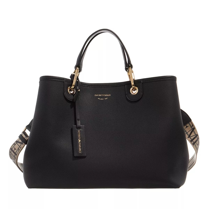 Emporio Armani Women Shopping Bag Nero Silver Fourre tout