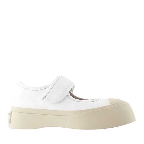 Marni Ballerine Mary Jane Sneakers - Leather - White White