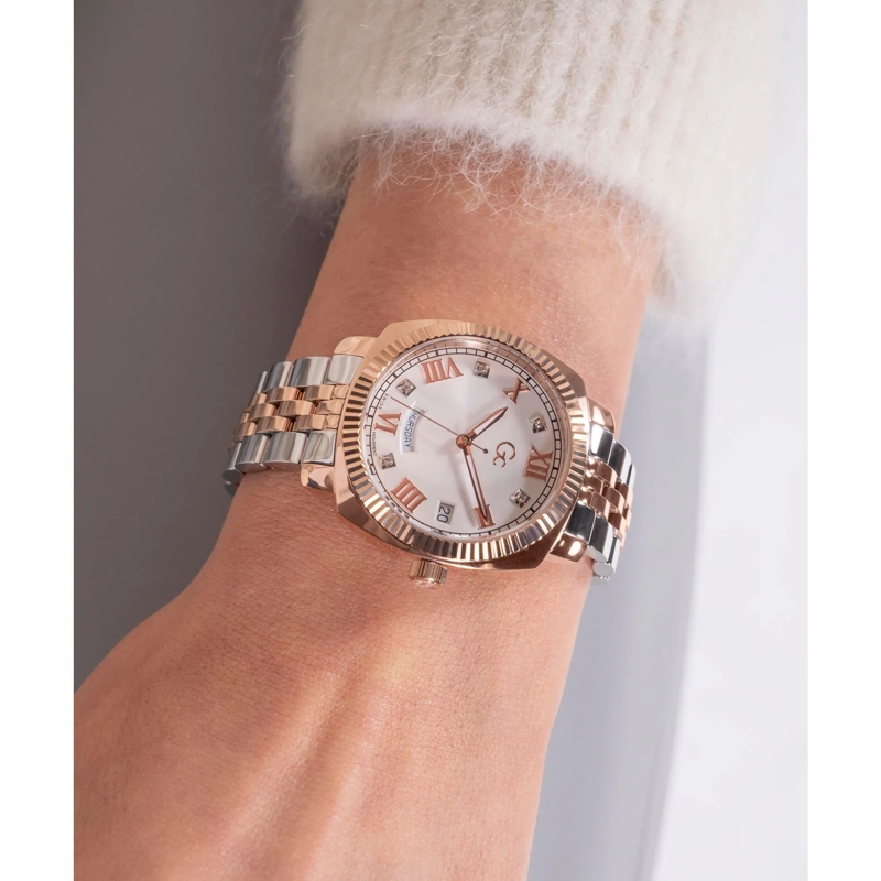 GC Quarzuhr Quarz-Analoguhr Gc Flair Coussin Lady rosa(Image 5)