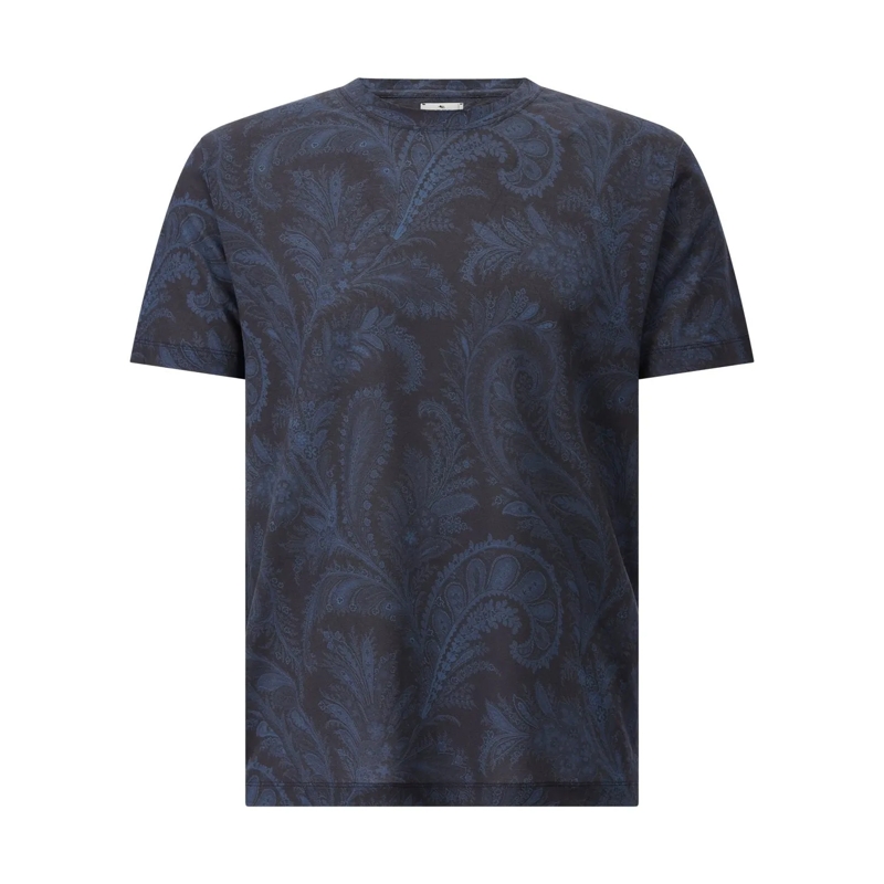 Etro T-Shirt T-Shirt mit Paisley-Muster blau