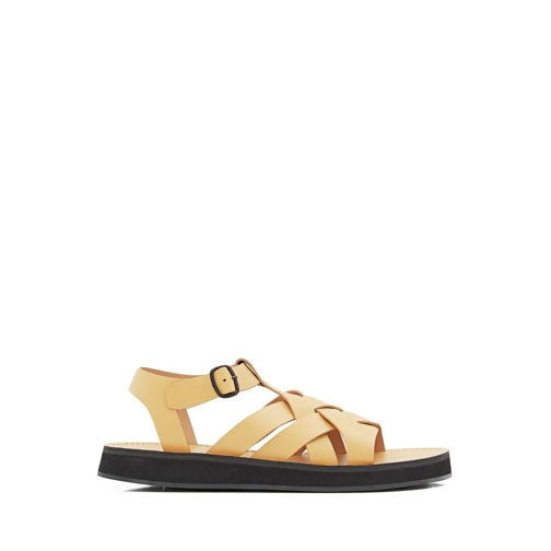 Hereu Sandale Yellow Adjustable Ankle Closure Sandals Brown