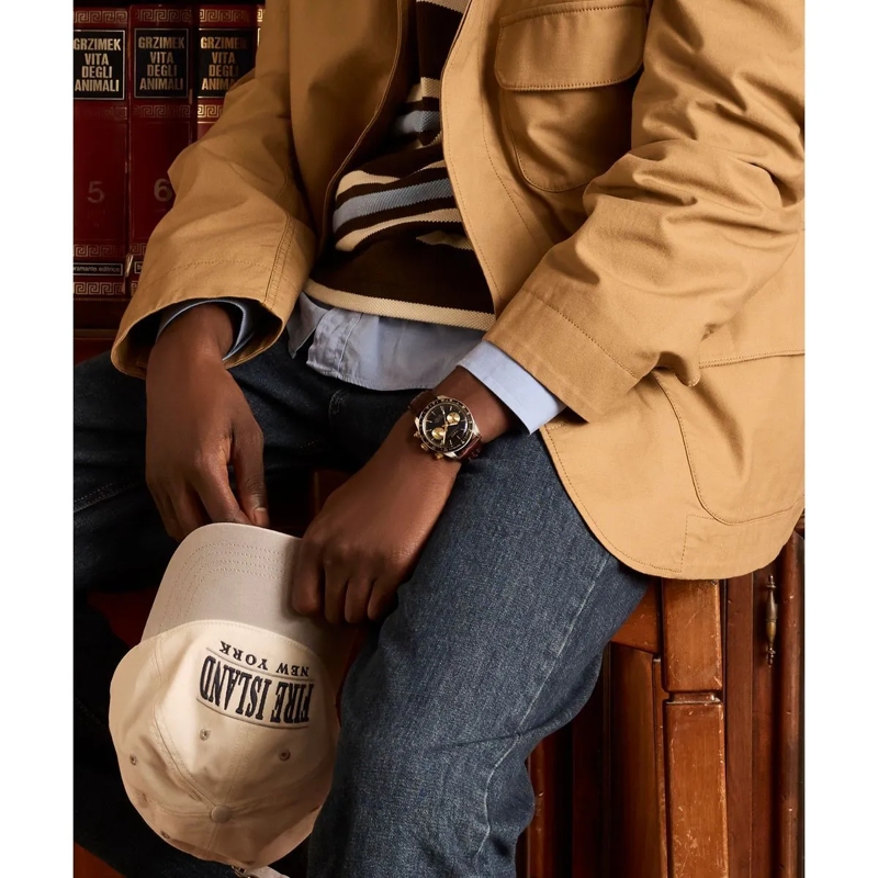 Timex Quarzuhr Quarz-Chronographenuhr Waterbury Heritage Chronogr braun(Image 3)