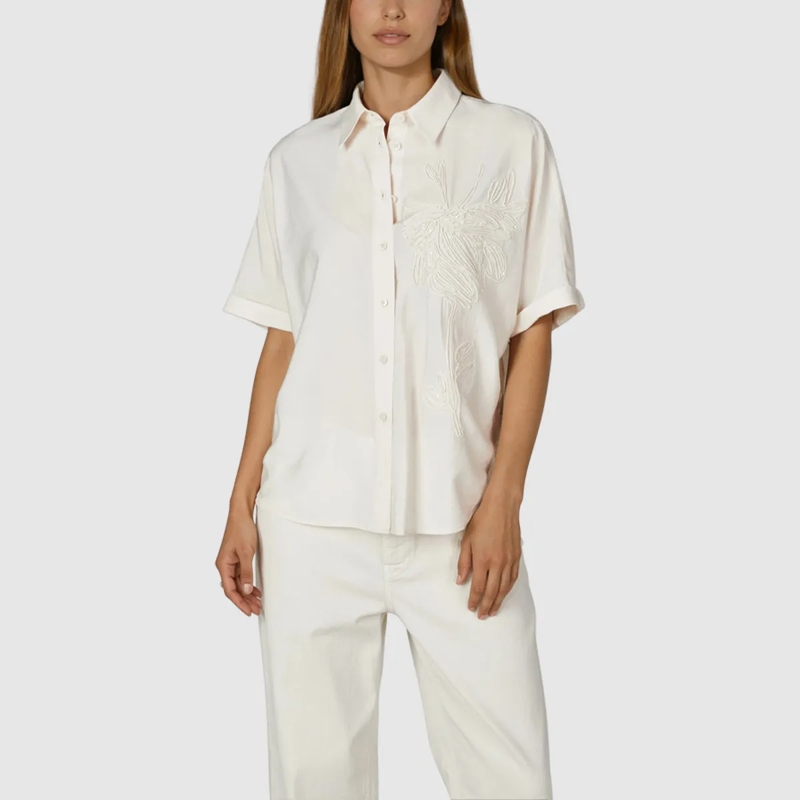 Marc Aurel Bluse Kurzarmbluse beige(Image 3)