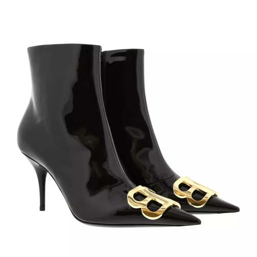 Balenciaga BB Ankle Boots Patent Leather Black Ankle Boot