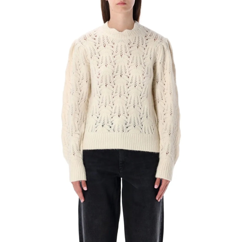 Etoile Isabel Marant Trui Ivory Lace Knit Sweater Neutrals