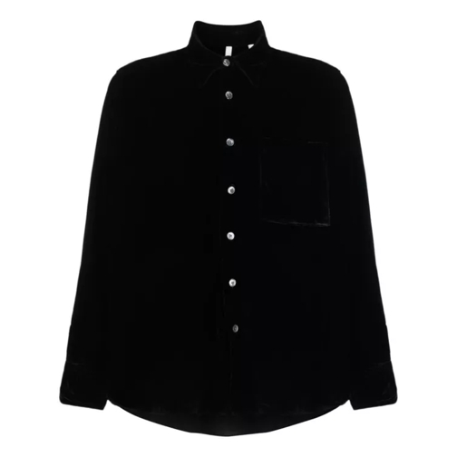 Sunflower Core Black Long-Sleeve Velvet Shirt Black 