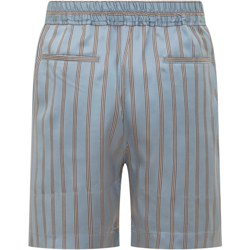 Tom Ford Shorts Pleated Lounge Shorts a Righe hellblau(Image 2)
