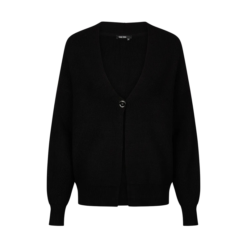 Marc Aurel Strickjacke Diese Strickjacke im Blazer-Look aus Halbpatent-St schwarz