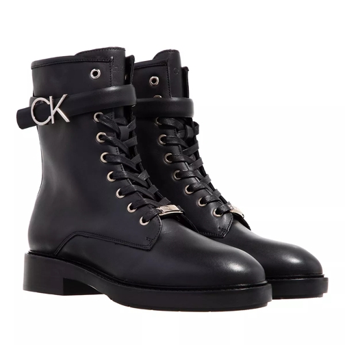 Calvin Klein Rubber Sole Combat Boot W Hw Ck Black Laarzen met vetersluiting