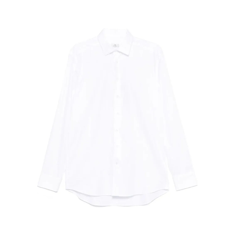 Etro Hemd Tailored Fit White Cotton Formal Shirt White