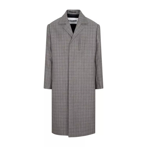 Jil Sander Military Speckle Virgin Wool Coat Grey 