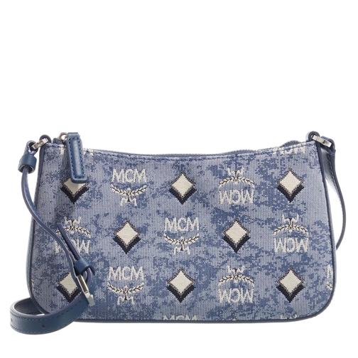 MCM Aren Shoulder Mini Blue Crossbody Bag