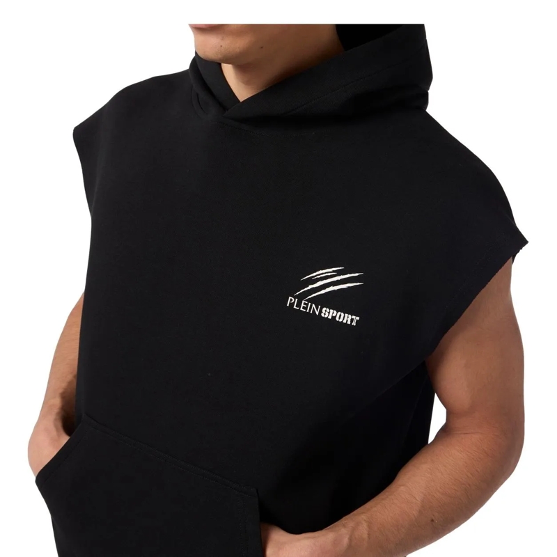 Plein Sport  Pique Hoodie Vest Icon schwarz(Image 4)