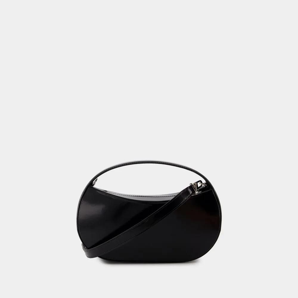 Coperni Crossbody bags Small Sound Swipe Bag Leather Black in zwart